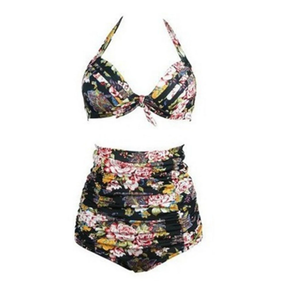

Swimwear Women 2021 Floral High Waist Bikini Set Summer Beachwear Water Sports Bathing Suit Bikini Set Women Swimsuit