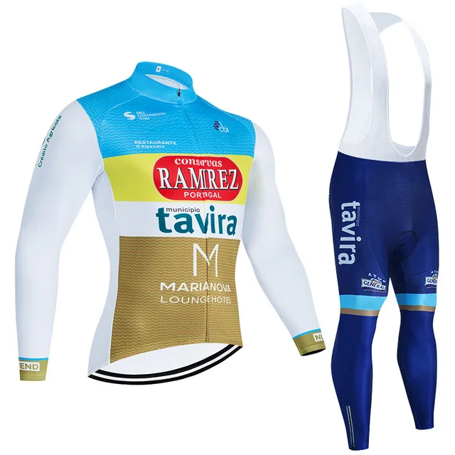 

TEAM tavira cycling jersey winter sportswear Bike Pants men Long sleeve Ropa Ciclismo Thermal Fleece bicycling Maillot Culotte