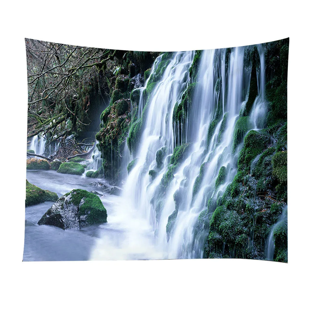 3D пляжное полотенце настенный гобелен пейзаж водопад красивый лесной поток
