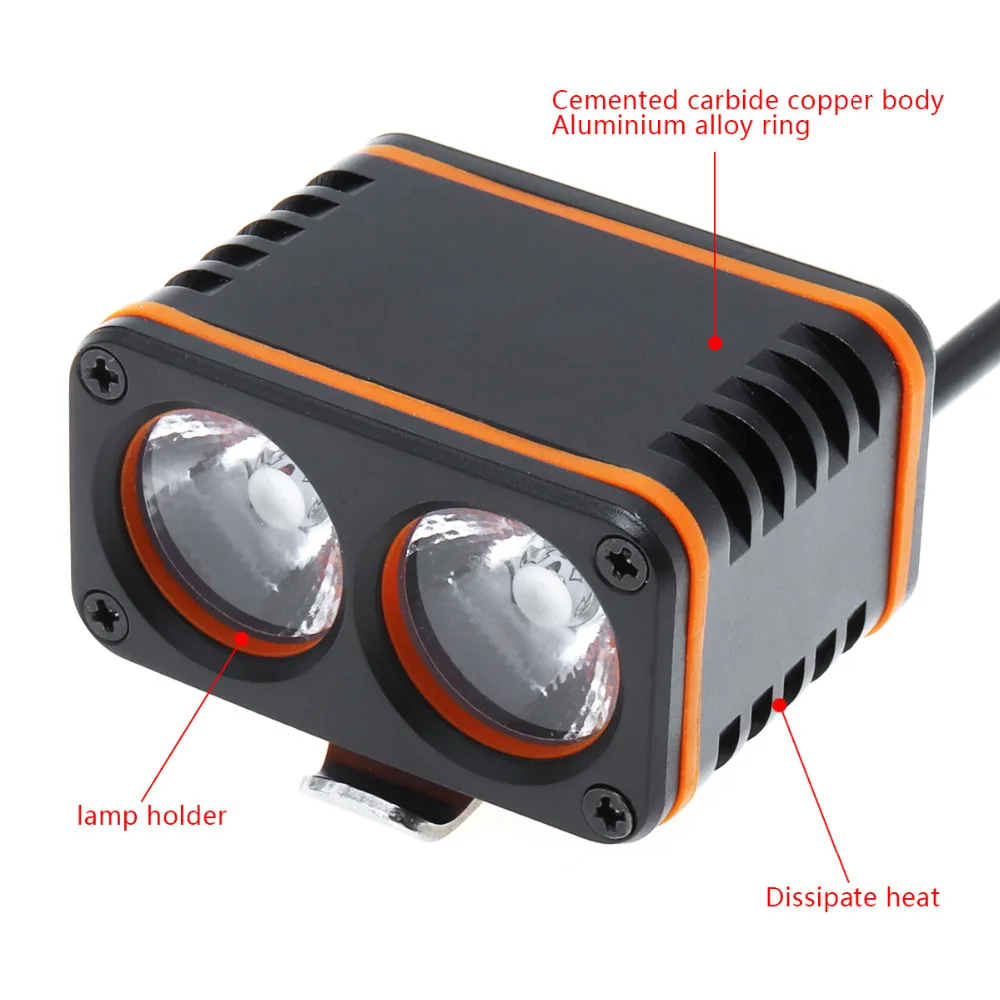 XANES 1200LM 2xT6 светодиодный 4-режимный USB водонепроницаемый велосипедный фонарь Контроль температуры Дисплей для езды на велосипеде автомобильный фонарь Фонари для верховой езды