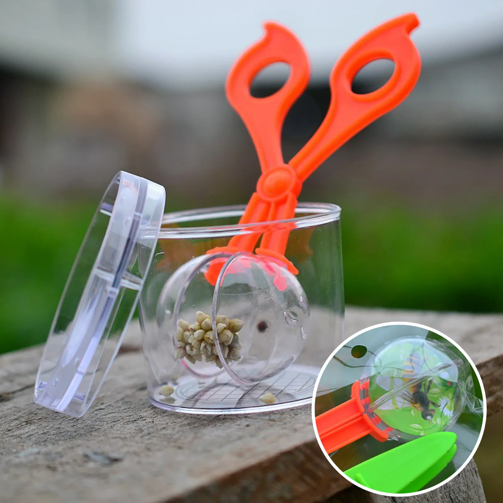2 шт./компл. Портативный детская Жук ловушка для насекомых Ножницы Щипцы Зажим