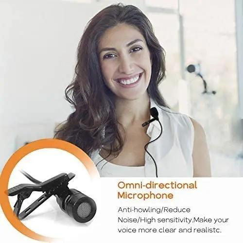 Беспроводной петличный микрофон XIAOKOA Беспроводная микрофонная система 2 4 ГГц с