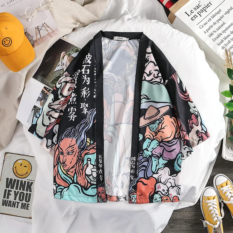 Японское кимоно для женщин и мужчин юката короткий халат в японском стиле
