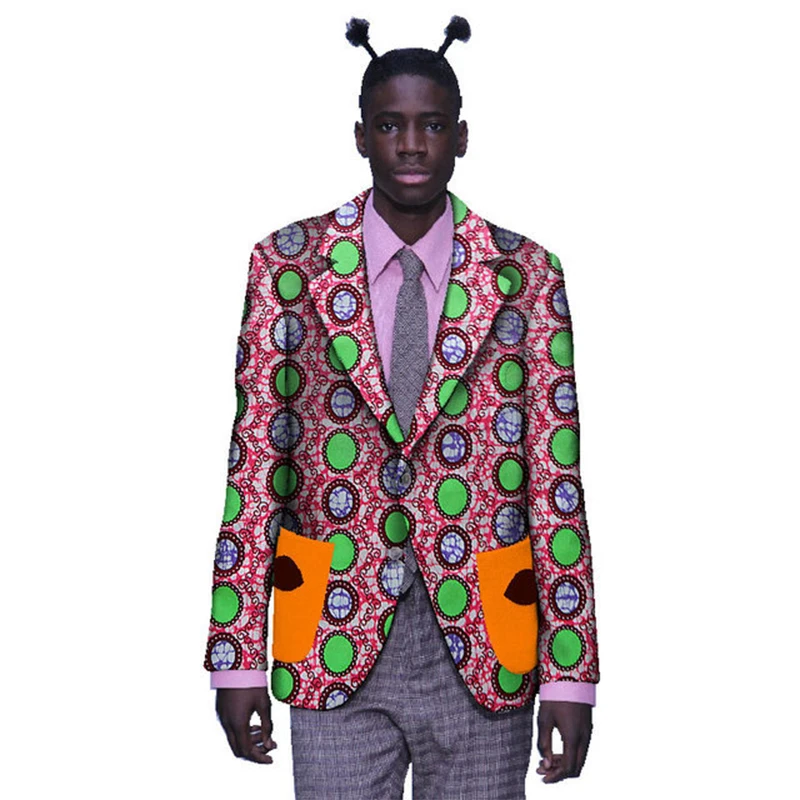 

Новинка 2021, африканские мужские костюмы, Африканские Этнические Вощеные тканевые повседневные Костюмы с принтом, молодежные модные облега...