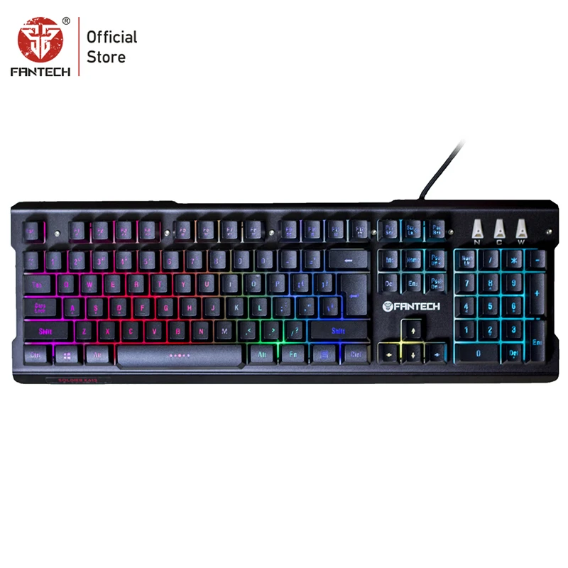 FANTECH K612 USB RGB клавиатура 19 кнопок без коллизий 104 клавиш игровая клавиатура для ПК ноутбука геймера и геймера клавиатуры - Цвет: K612