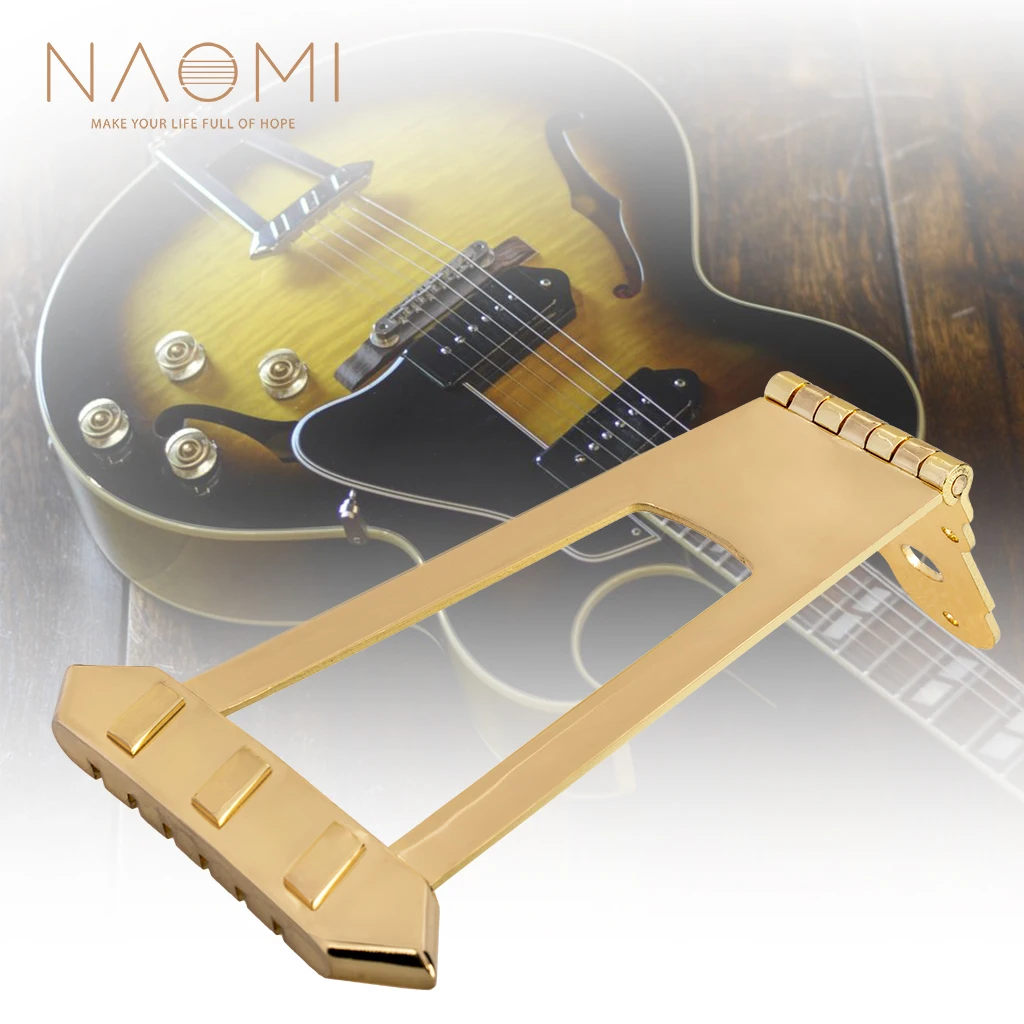 

NAOMI Джаз гитара металлический задний мост квадратный Форма для 6 струны Джаз запасные части для гитары нержавеющие