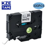 kze 100pcs 231 black on white label tapes compatible brother for p touch label printe tze 231 ribbon tze tape tze231 tze231