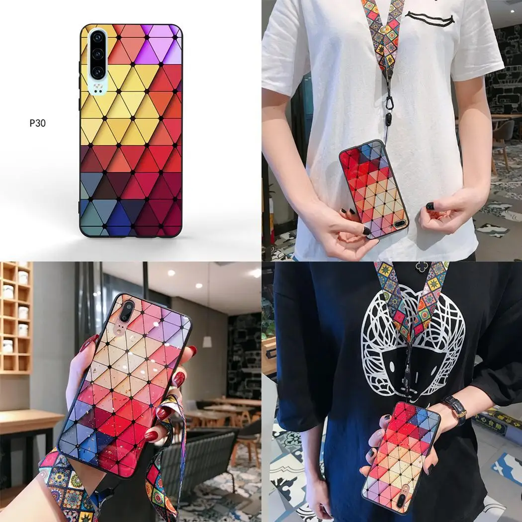 Модный силиконовый милый чехол с ромбовидным дизайном для телефона huawei P30 |