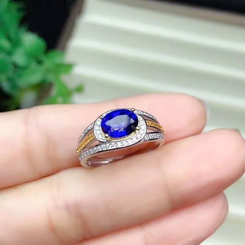 

Женское кольцо с сапфиром FS, серебро 925 пробы с натуральным сапфиром, 6 х8