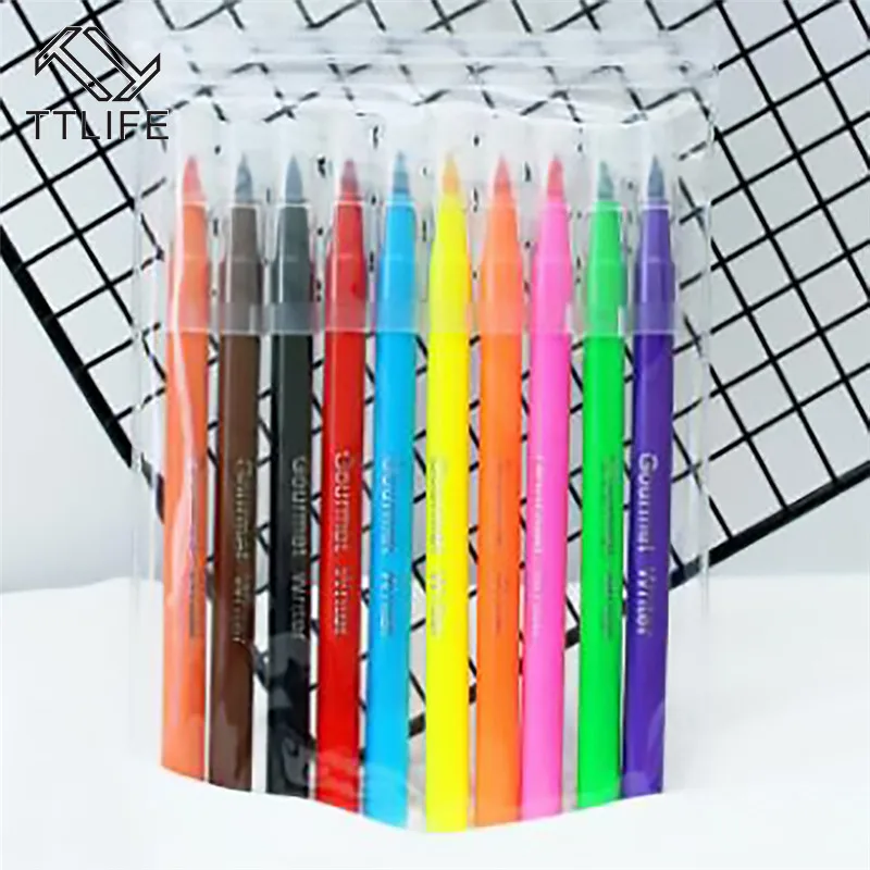 Пигментная ручка 8 цветов кисть для пищевых красок рисования бисквитов