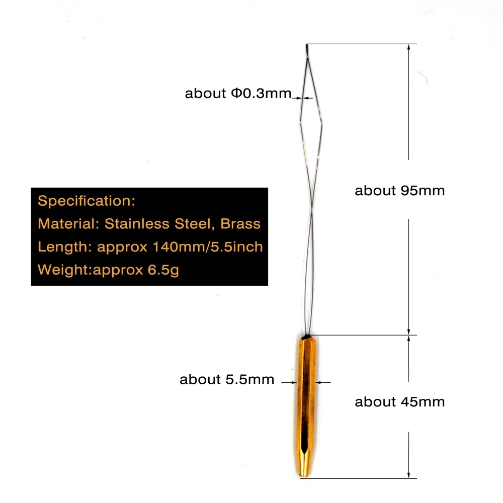 

Brass Bobbin Threader Fly Fishing Tying Thread Half Fly Fishing Bug Binding Tools