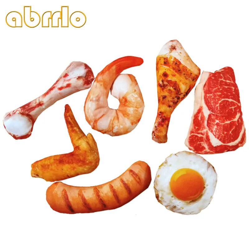 Abrrlo, игрушки для собак, смешное моделирование, мясо, щенок, домашние игры, жевательные игрушки пищащие игрушки для больших и маленьких, для собачек-Мопсов, кошек, домашних животных