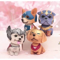 nodding four dogs shake head dolls dashboard car decoration accessories auto shaking head toy for automoibles car styling