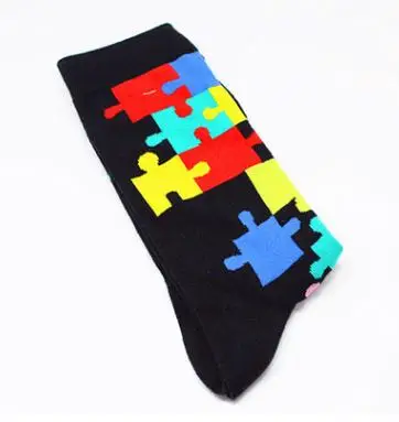 7 Носки с рисунком PacMan, фолифора, пингвин, кактус, головоломка, тигр, носорог, ласточка, панда, будильник, радио, Мультяшные мужские хлопковые носки - Цвет: 7