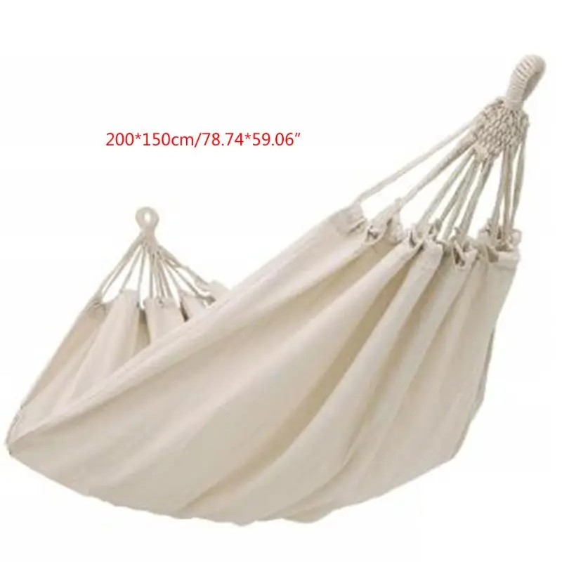 

2021 New Double Hammock Outdoor Rollover Prevention Camping Canvas Hanging Swing Bed for Patio Travel Hiking 200x150cm