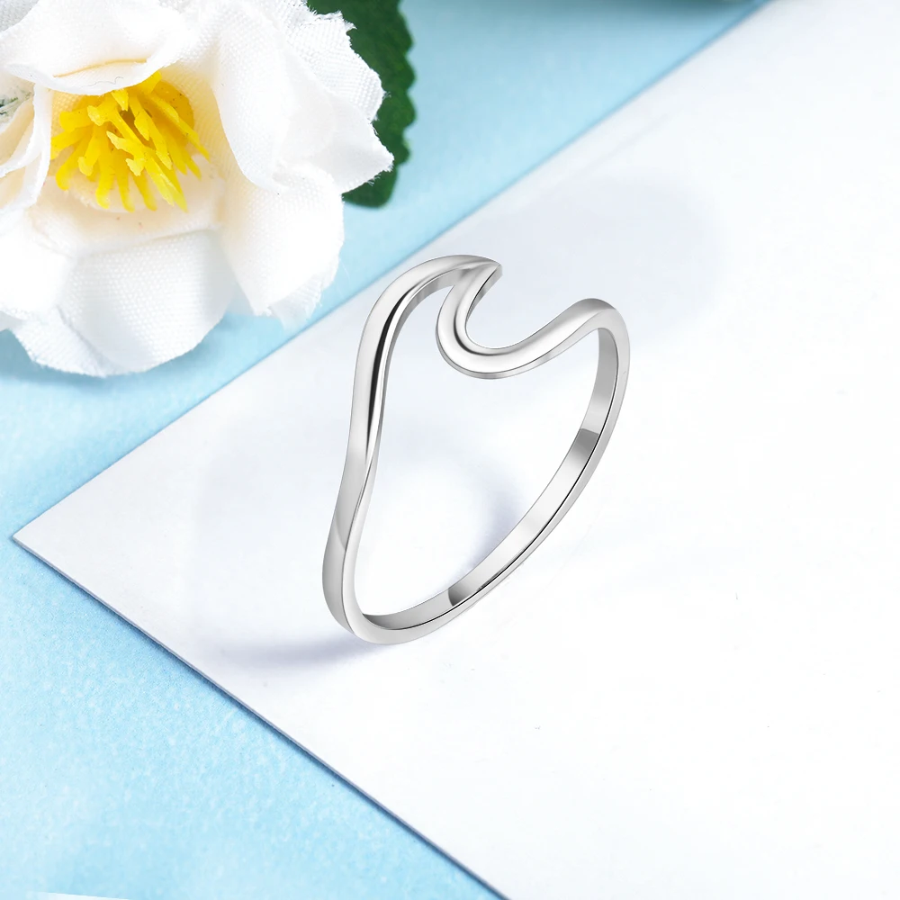 JewelOra 925 Серебряные кольца для женщин простой женский перстень обручальные