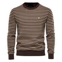 aiopeson cotton striped sweater men casual fashion warm pullovers knitted mens sweaters new winter high quality sweater for men