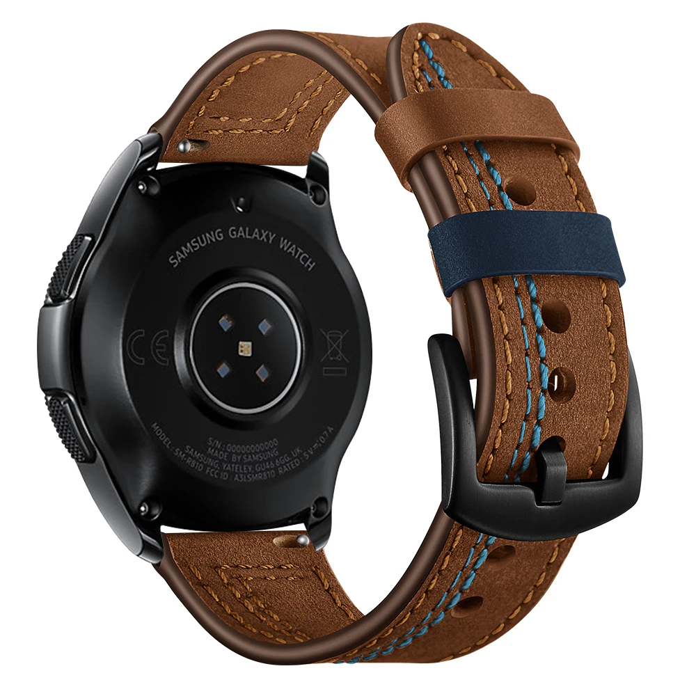Ремешок из натуральной кожи для Samsung Galaxy Watch 46 мм 42 мм|Ремешки часов| |