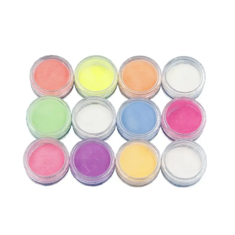 

12 Pcs/set Epoxy Resin Glittering Powder Glow Shiny Sequins Filling Materials Filler Nail Manicure Makeup Decoration Making