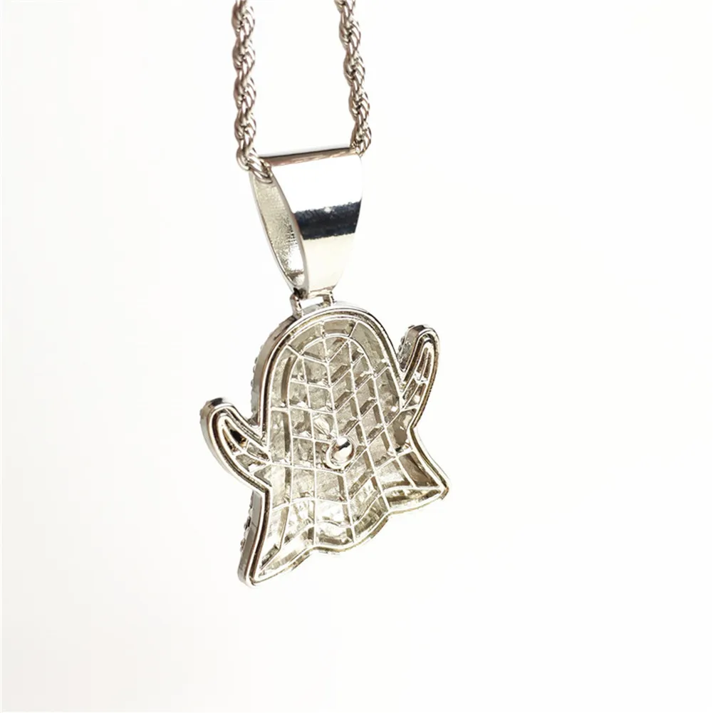 Золото/серебро ожерелье унисекс призрак мультфильм персонажи амулеты цепи CZ