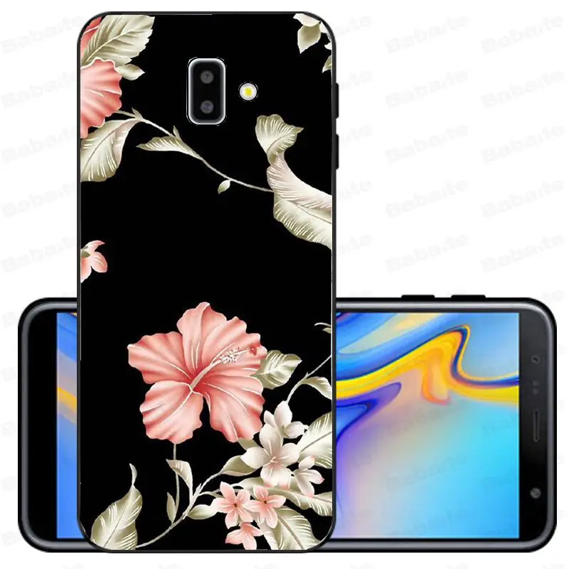 Чехол для мобильных телефонов galaxy A10 чехлы с черно-белым рисунком samsung Galaxy j6 plus A6 A8