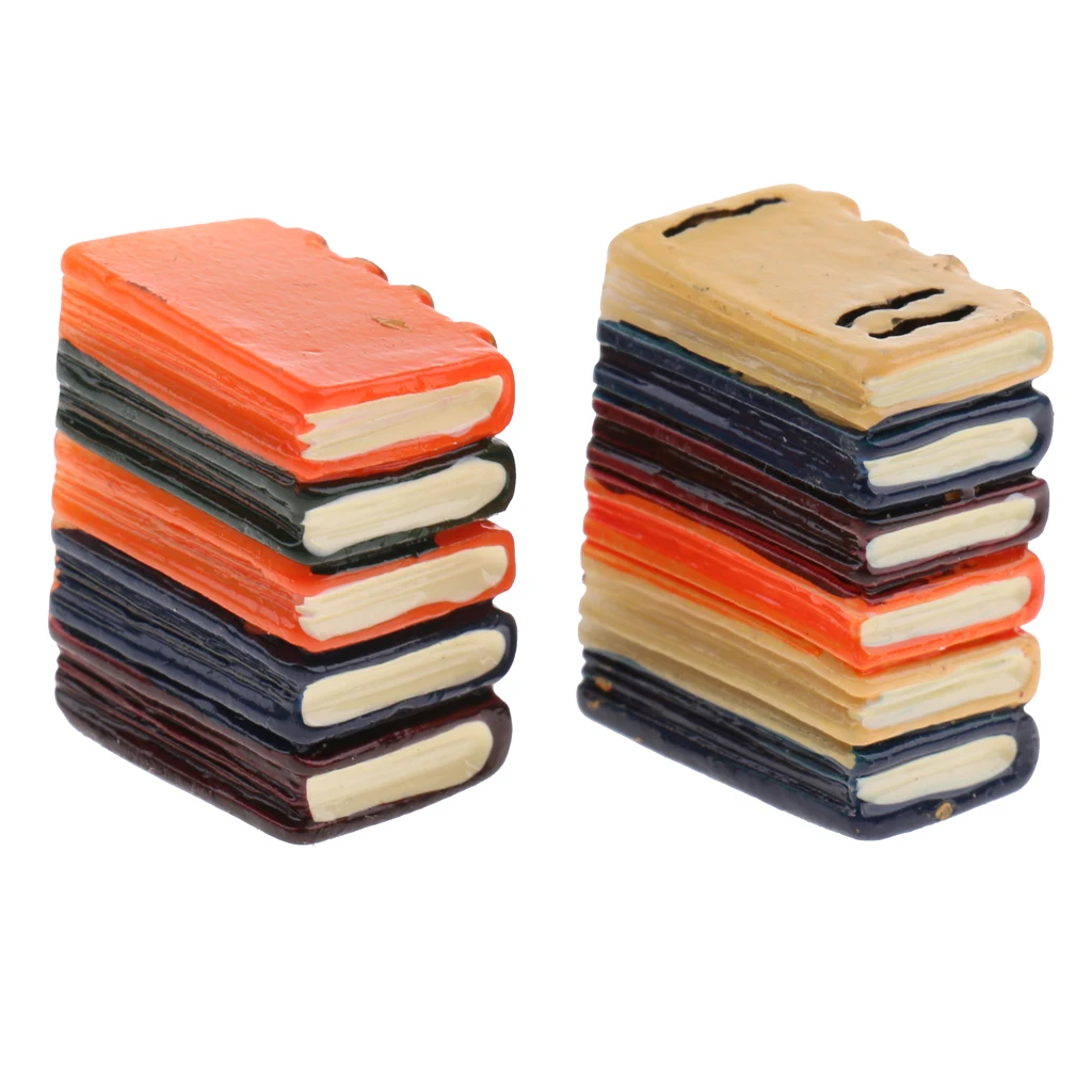 1/12 Scale Resin Books Dollhouse Miniature Bookshelf Decoration Accessories |