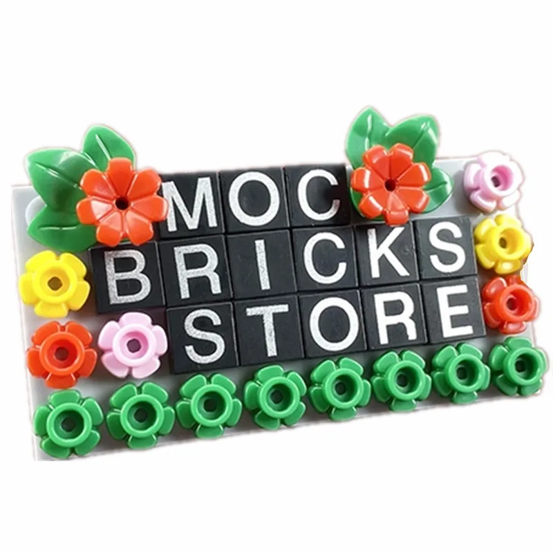 

Letters Numbers Printed Tile Building Blocks MOC Bricks Parts DIY Name Puzzles Compatible City Blocks Educational Toys for Kids
