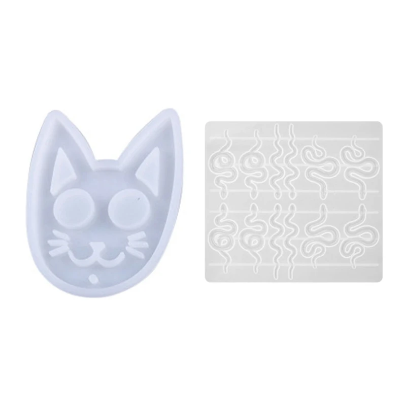 

DIY кот брелок формочка для силиконовой подвески и головой змеи серьги в виде змеи силиконовые формы для изготовления серег брелок зеркало с...