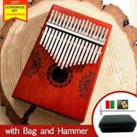 kalimba 17 key thumb piano with tuning hammer kalimb bag high quality mahogany solid wood african finger piao kalimba instrument