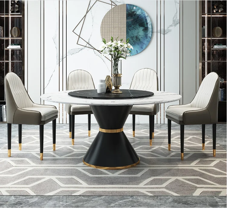 Combination Post Modern Dining Table For 8 Peop