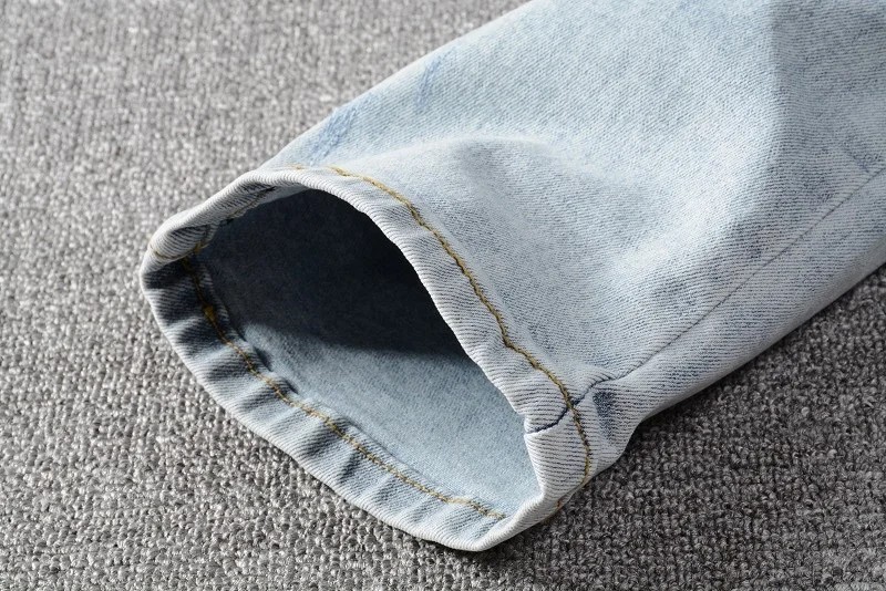 

PYJTRL New Fashion High Street Men's Slim Fit Small Leg Jeans Pants