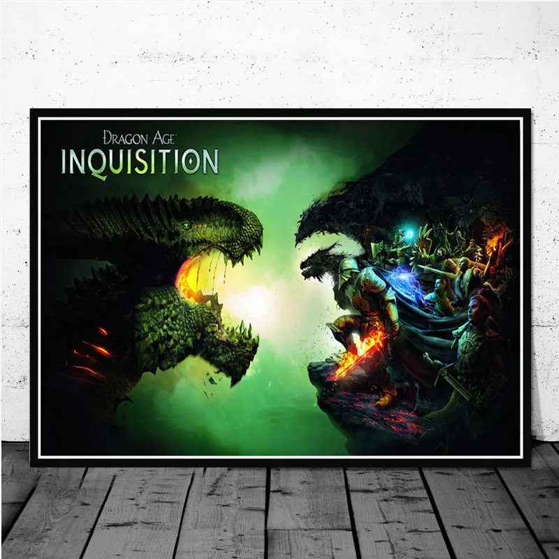 DRAGON AGE 3 INQUISITION ИГРА ХОЛСТ КАРТИНЫ ПОСТЕРЫ И ПЕЧАТИ КАРТИНЫ ДЛЯ УКРАШЕНИЯ ГОСТИНОЙ ДОМА ДЕКОР CUADROS ON.
