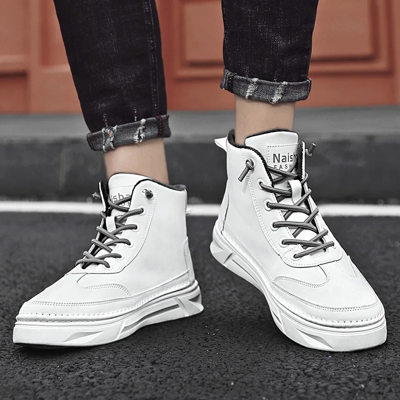 

Мужские беговые кроссовки, дышащая уличная спортивная обувь большого размера 44, высокие теплые кроссовки для бега, повседневная обувь