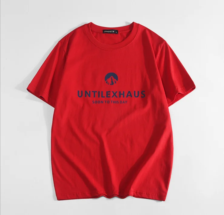 

2pcs a set hot sell single style customized T-Shirt Logo quick drying Crew neck short sleeve design Printed Personalized BE1