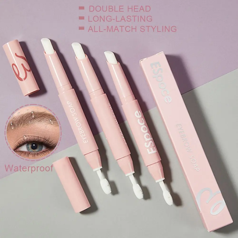 

Гель для бровей восковой карандаш с двойной головкой водостойкое мыло для коррекции бровей долговечный инструмент для макияжа глаз Кисть д...