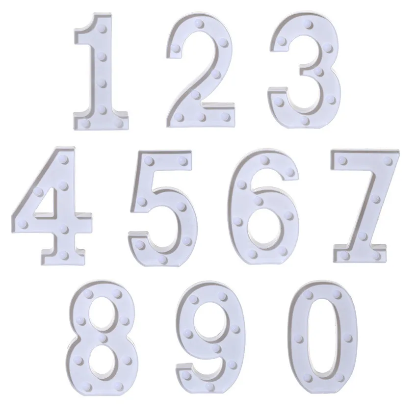 Светящийся Креативный светодиодный ночсветильник сделай сам с цифрами лампа на