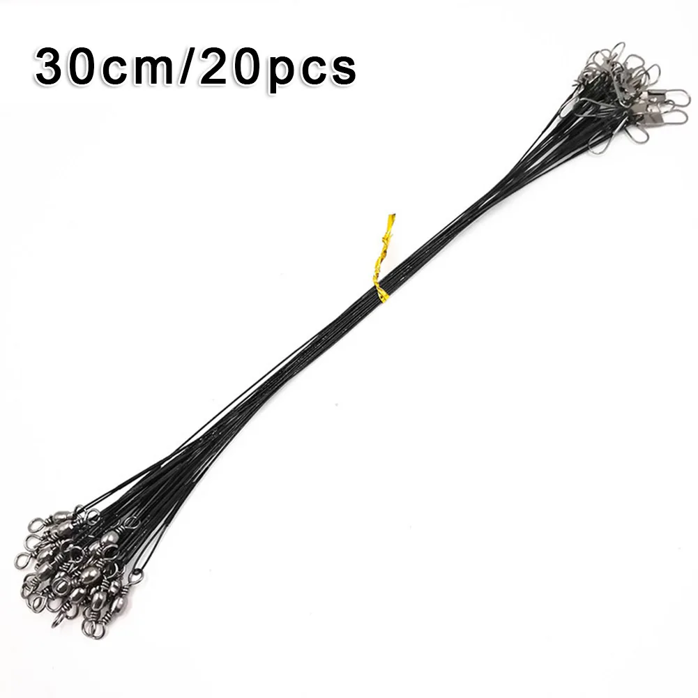 Sports Connector Accessories 20 Pcs Line Bait Hook Fishing Wire Swivel Leader