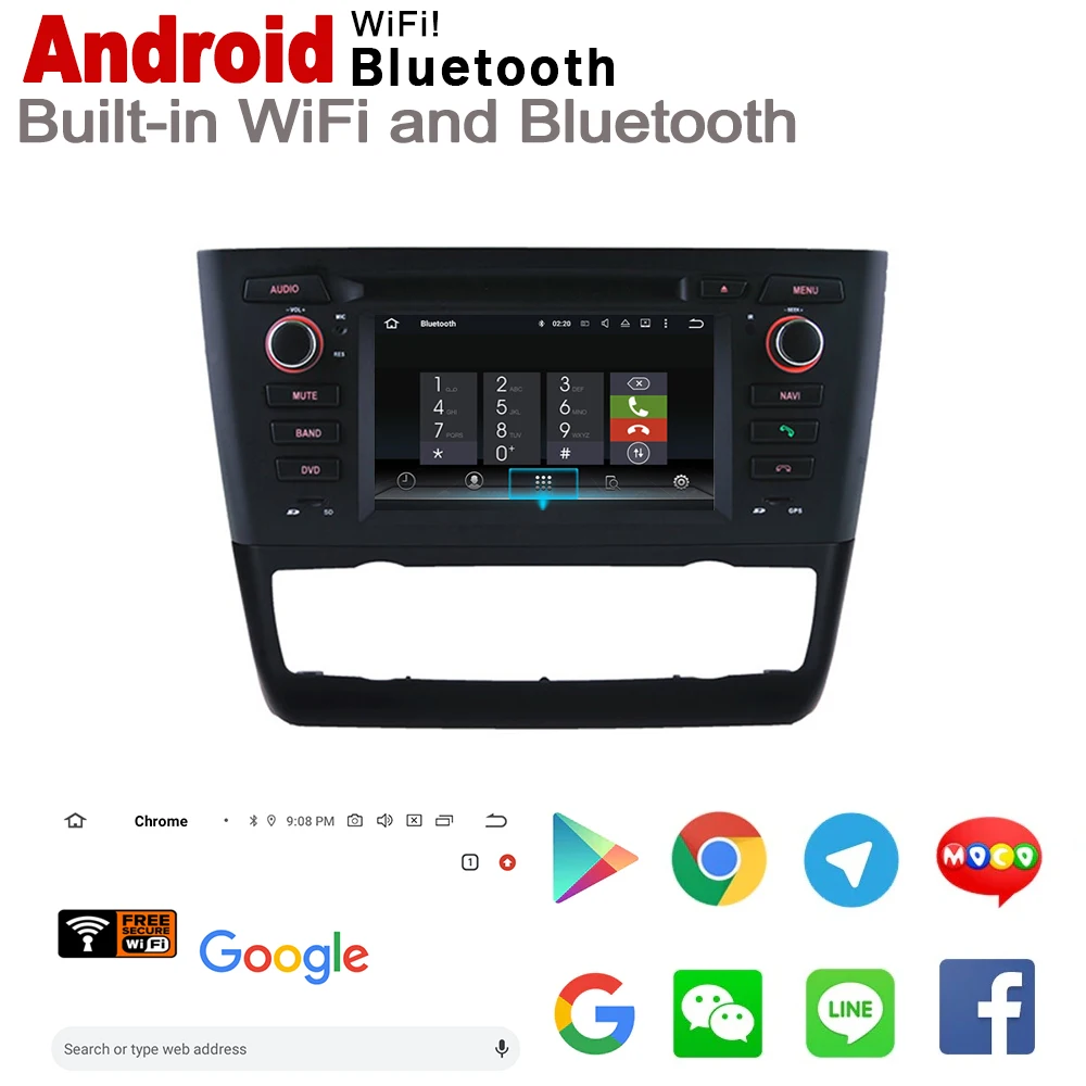 6 2 &quotHD стерео Android автомобильный DVD GPS Navi карта для BMW 1 серии E81 E82 E87 E88 2004 ~ 2011 DIN
