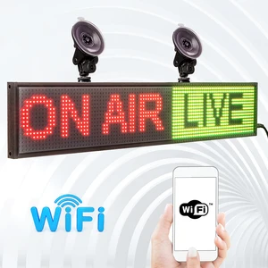 12 В Автомобильный светодиодный знак P5MM 50CM RGB Полноцветный WiFi программируемый прокручивающийся многоязычный SMD светодиодный дисплей доска для автомобилямагазина