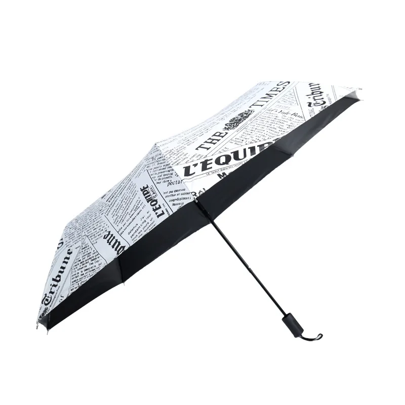 Модный винтажный Зонт с черным покрытием в европейском и американском стиле