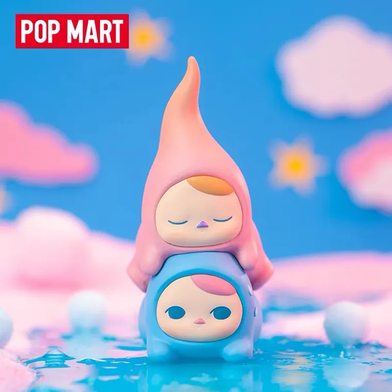 POP MART PUCKY-caja ciega relajante de la serie Beans, modelo de juguetes de Anime lindo, regalo de figura, caja sorpresa Original-5