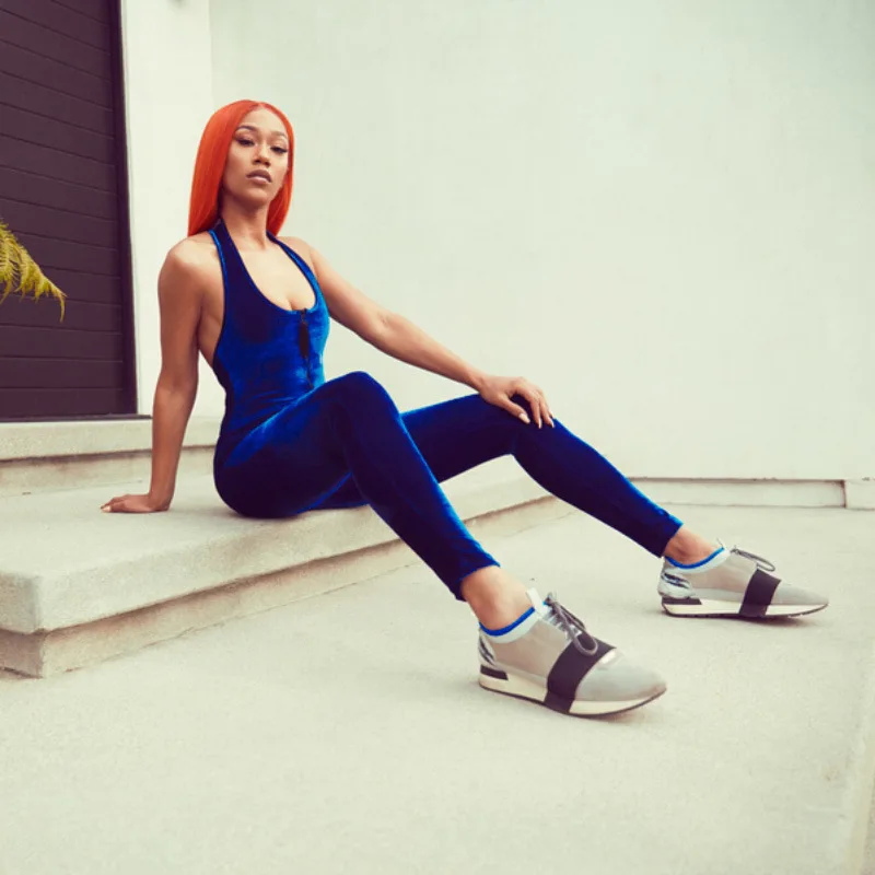 Женский бархатный комбинезон на молнии для бега сексуальный женский