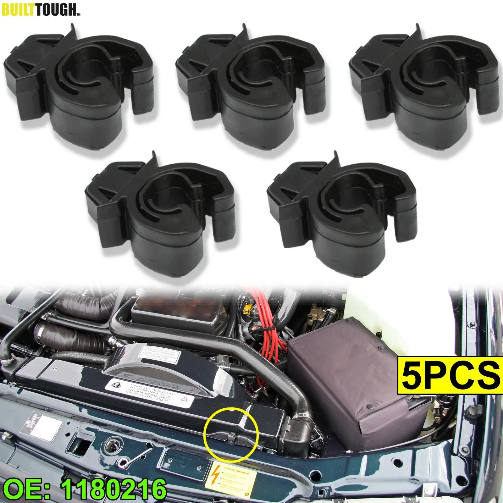 

5pcs For Opel Vauxhall Vectra Zafira Astra Tigra Corsa Hood Bonnet Rod Stay Support Prop Clip 1180216 Holder Clamp Fastener