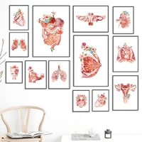 5d full drill diamond painting breast uterus kidney liver anatomy diamond embroidery flower diy pictures for doctors office