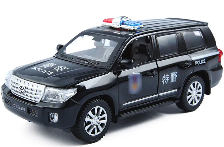 Высокая имитация 1:32 автомобилей Toyota LAND CRUISER литые под давлением модели автомобилей игрушки с вытягивающимся назад звуковым светом для детей Детские игрушки