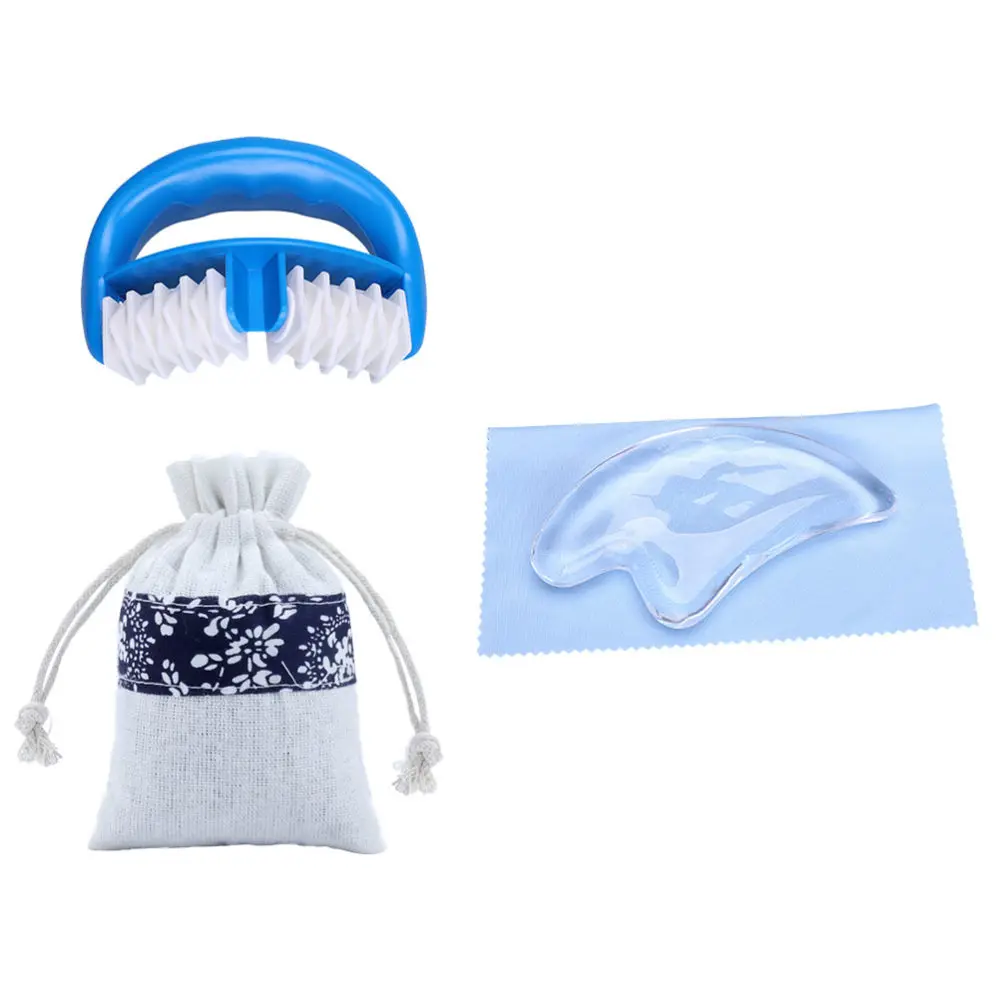 

4Pcs Creative Face Kit Face Roller Board for Home White Blue