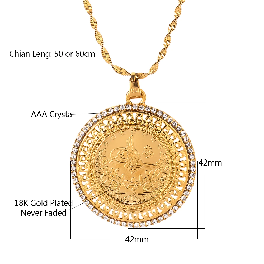 

Wholesale Gold and Crystal Allah Pendant and Necklaces for Women Islam Muslims New Jewelry Arab Gifts Middle East Jewelry