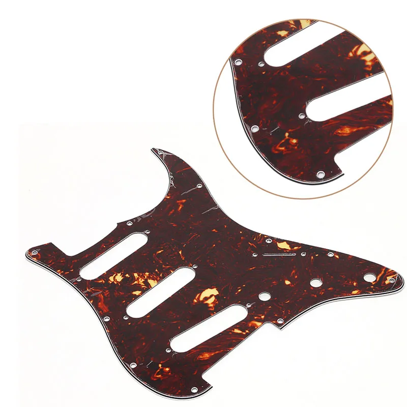 

Красная черепаховая оболочка накладка 3 слоя царапины пластины для прецизионных басов PB гитарная Часть Аксессуары