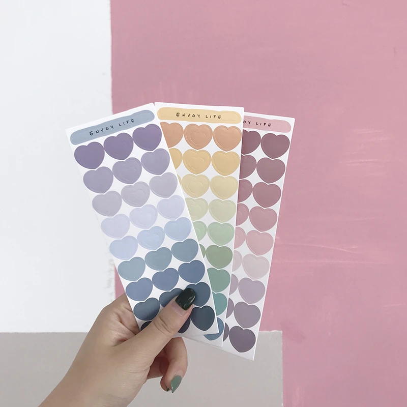 SIXONE 2 шт любовь форма постепенное изменение цвета декоративная наклейка