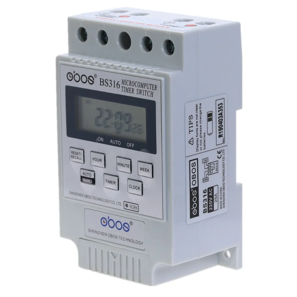 Новый цифровой таймер KG316T AC 220 В 50 Гц/60 Гц 25A на din рейке|220v rail|switch timerswitch timer 220v |